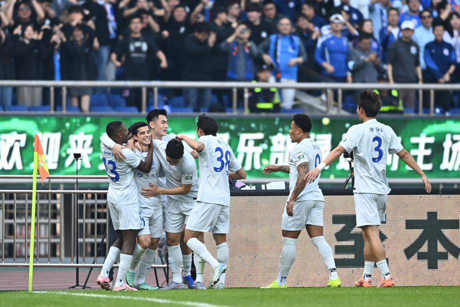 体育直播-中超-特谢拉破门王钰栋进球 上海申花战平浙江队